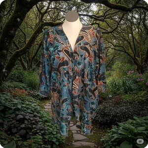 Velvet Burnout Paisley Women's Kimno Shrug